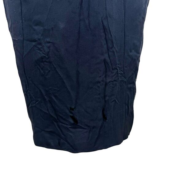 1950s Ruth Roaman Sheath Dress – Black Crepe Over Satin, Madison Ave Label - Picture 6 of 16